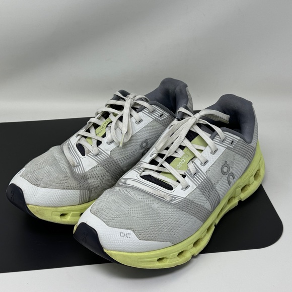On Cloudgo gray and light lime green running shoes size 9 - Picture 3 of 13